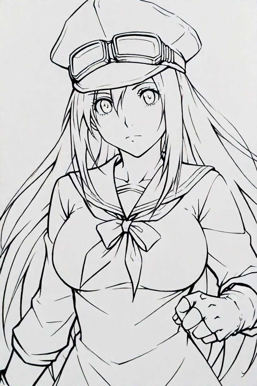 simca,  long hair,  large breasts on Tensor.Art