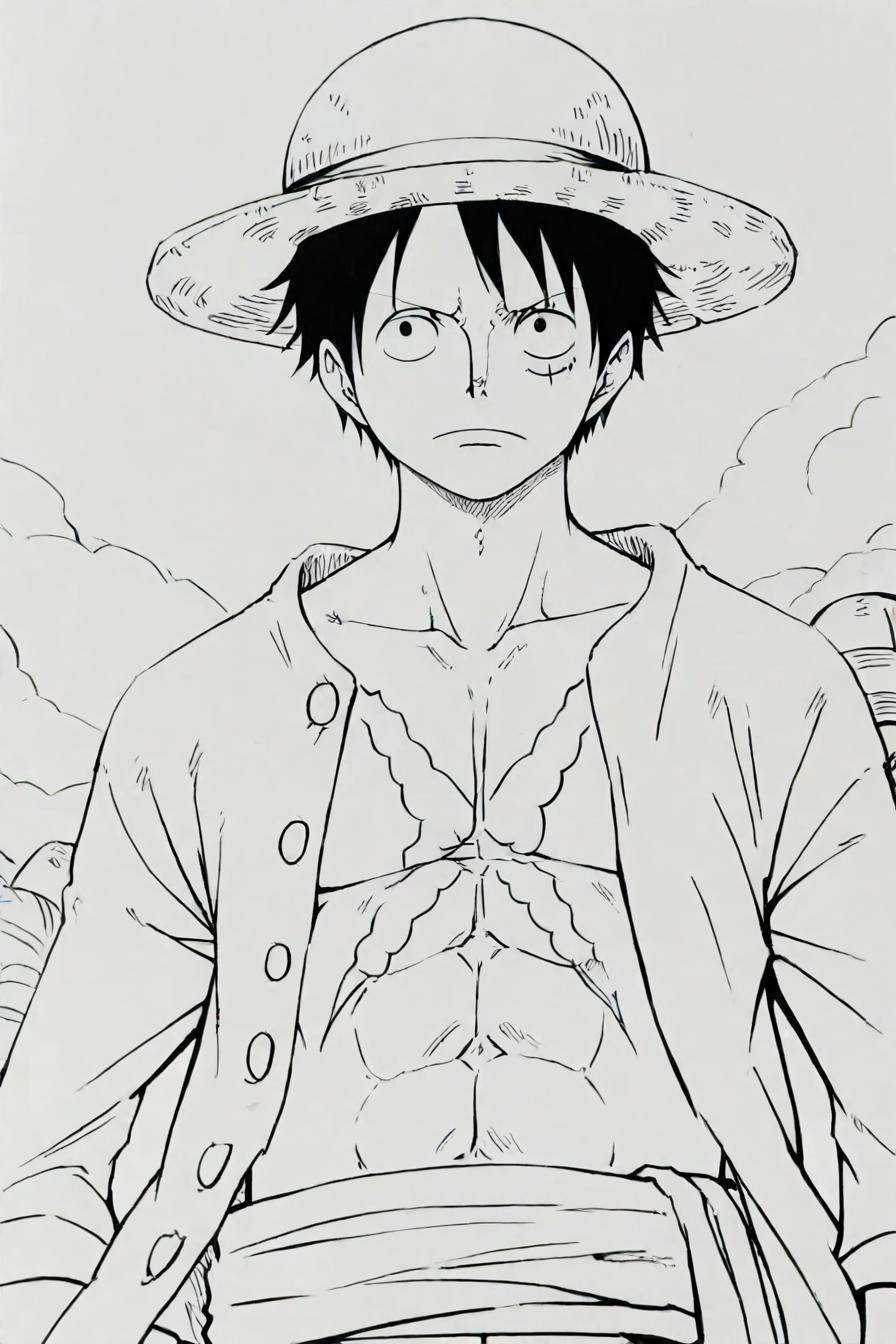 Luffy,  luffy (one piece),  jacket on Tensor.Art