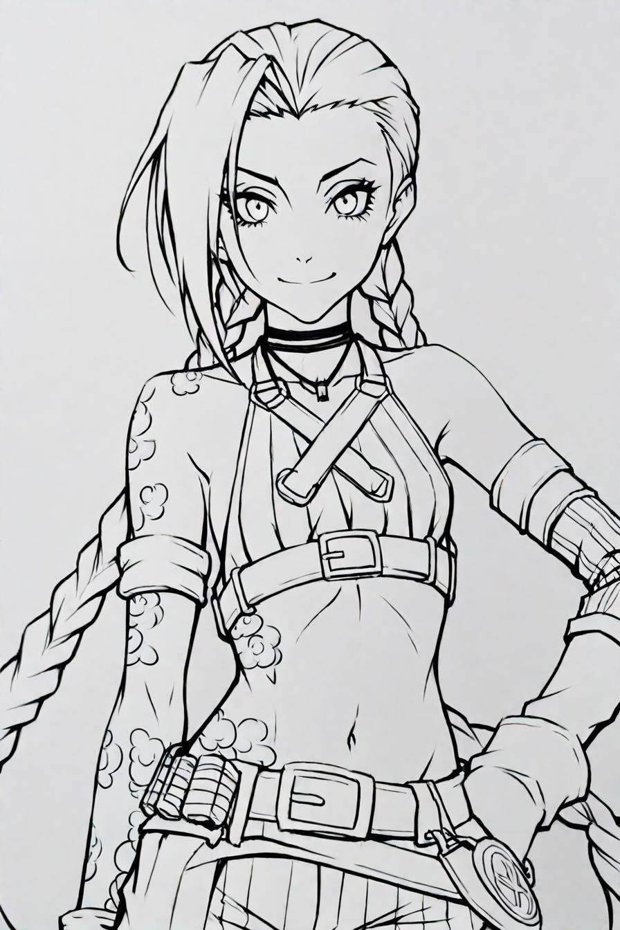jinx,  pale skin,  choker on Tensor.Art