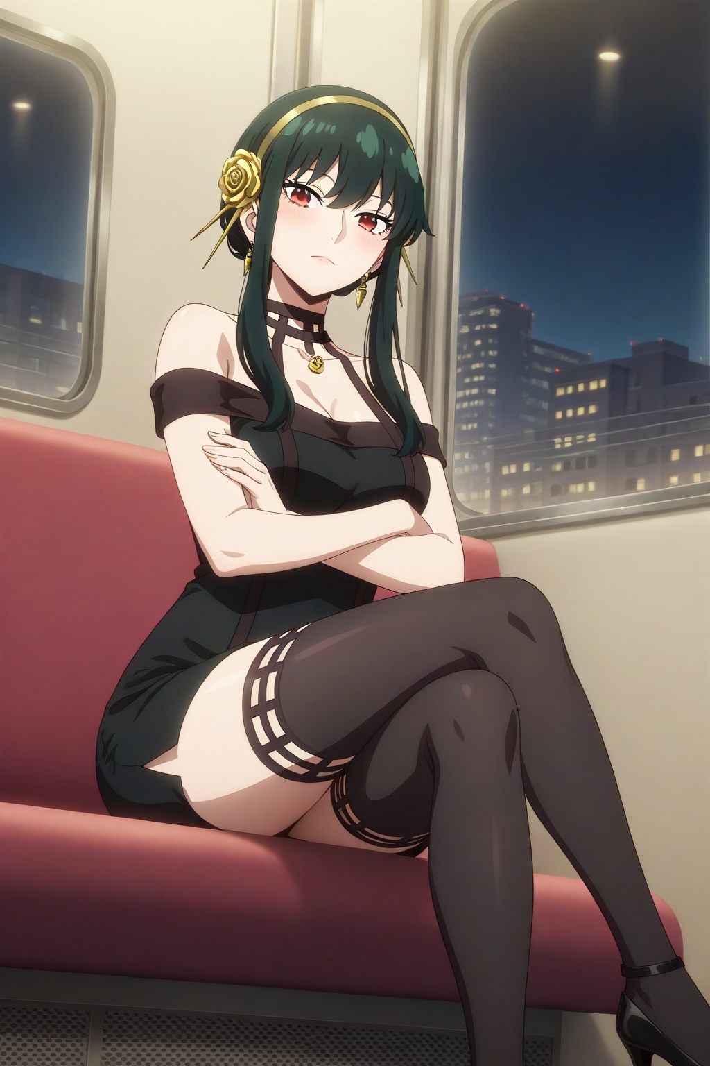 1girl,  solo,  yor briar_(spy_x_family) on Tensor.Art