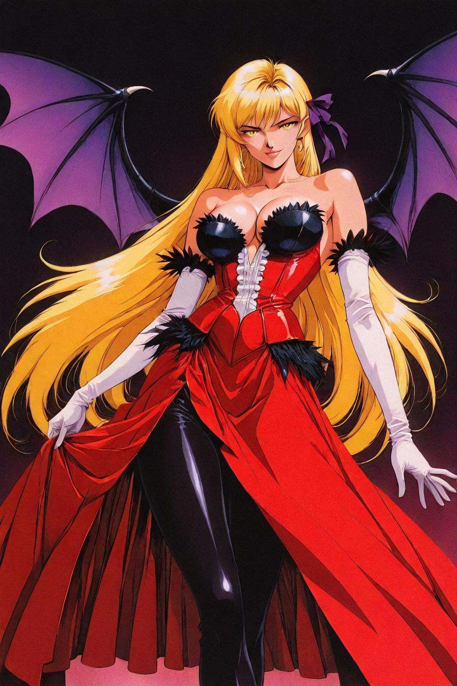 kiss-shot acerola-orion heart-under-blade,  very long hair,  blonde hair on Tensor.Art