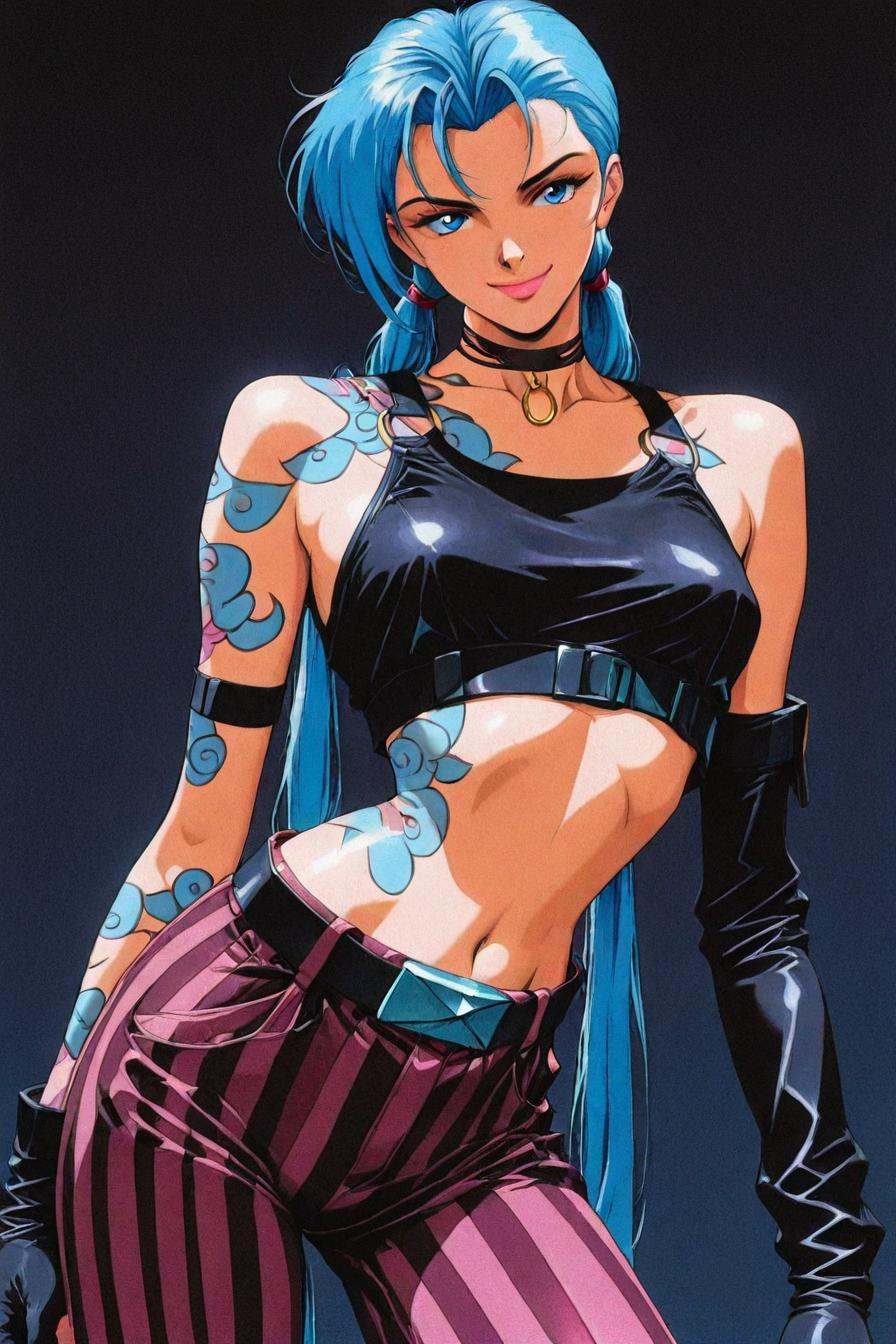 jinx,  blue hair,  pale skin on Tensor.Art