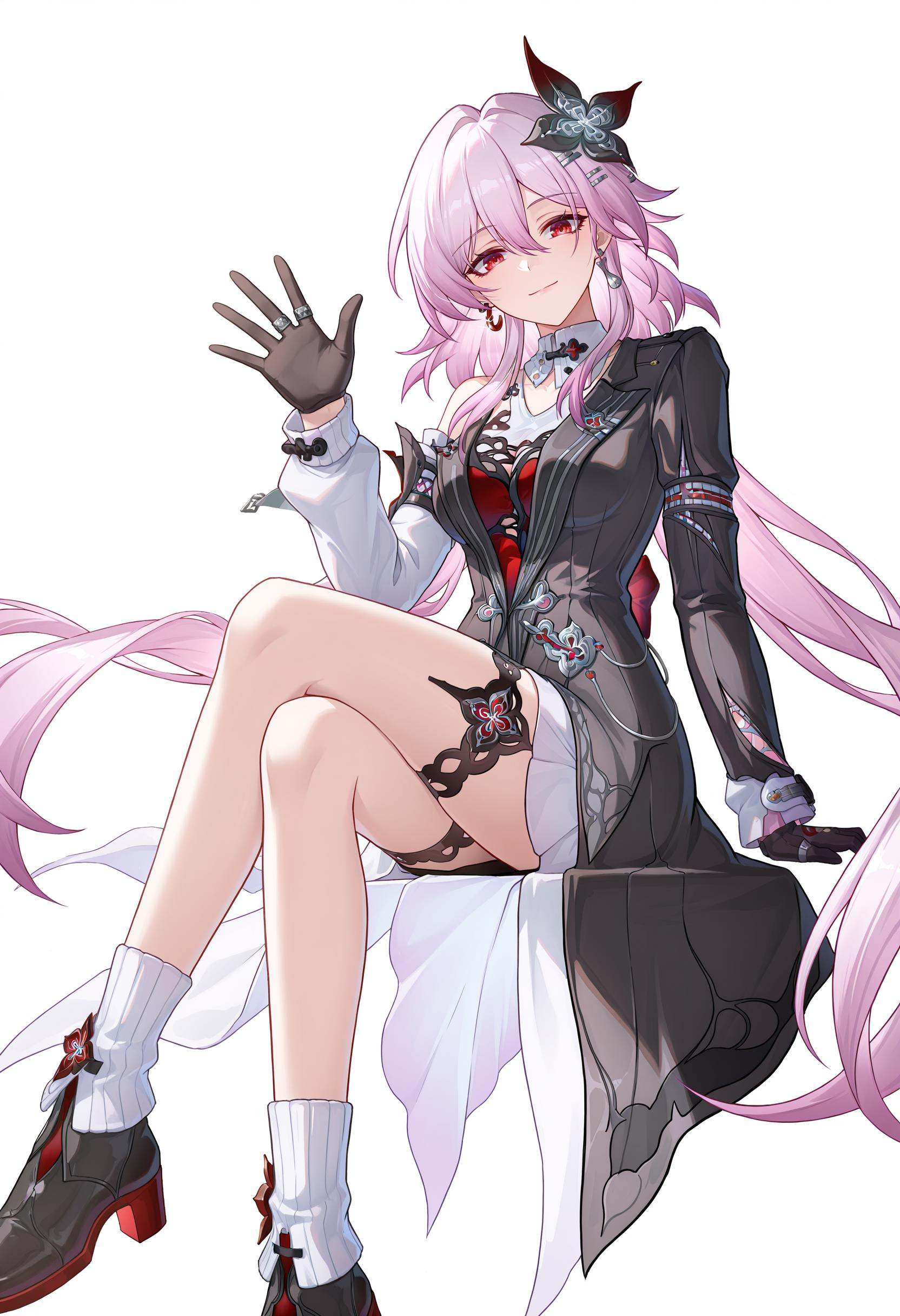Evernight Moon \(honkai: star rail\),  solo,  pink hair on Tensor.Art