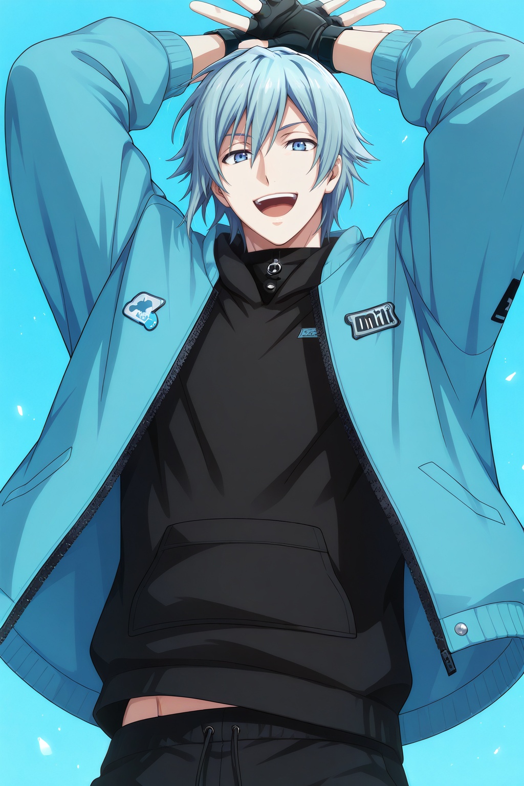 Tamaki Yotsuba,  light blue hair,  1boy on Tensor.Art