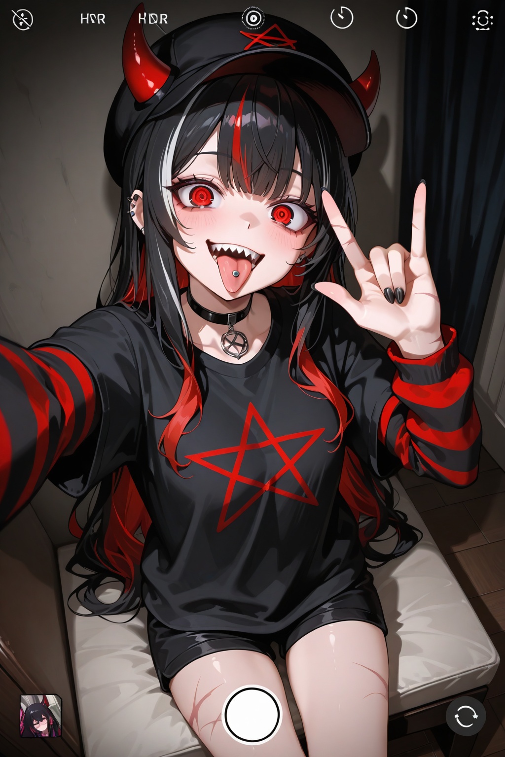 1girl,  crazy eyes,  dark on Tensor.Art