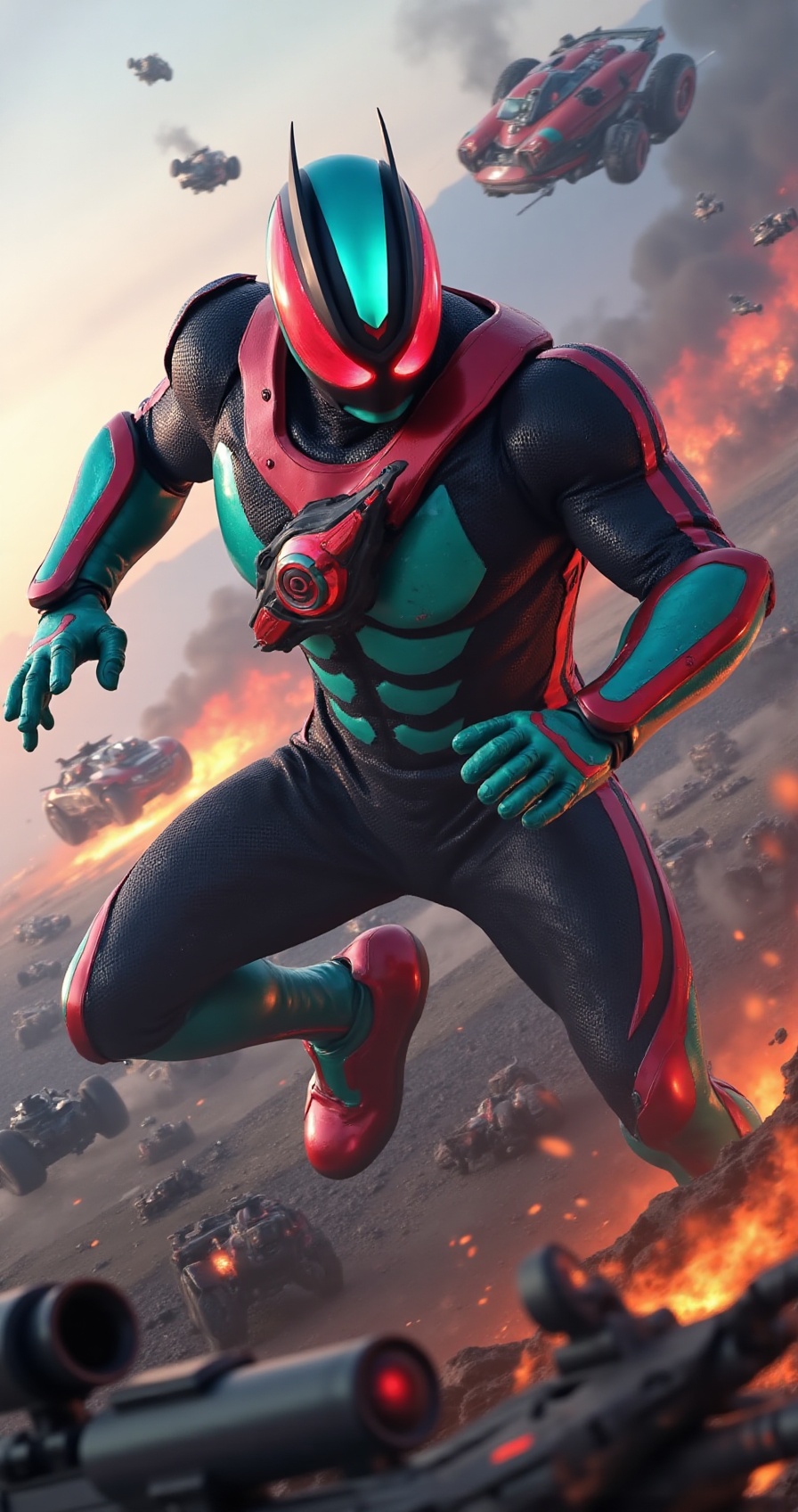 justicecinematic,  extremely detailed 8k wallpaper,  dynamic digital illustration of zetsurider in an aggressive fighting...