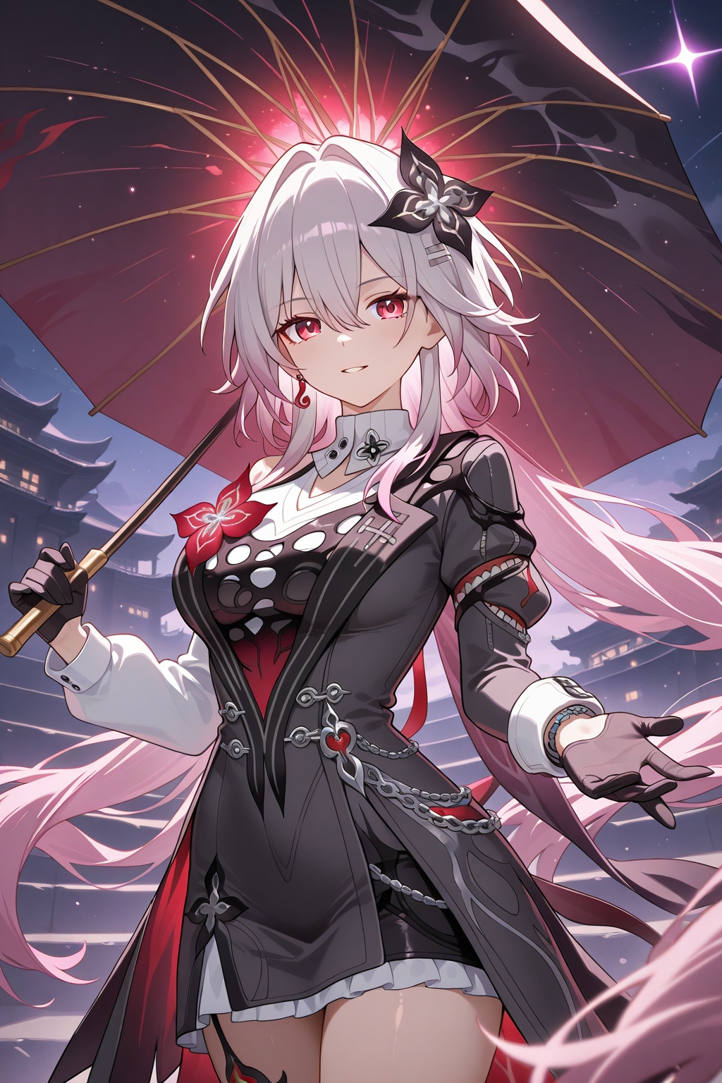 evernight (honkai star rail),  scenery,  cowboy shot on Tensor.Art