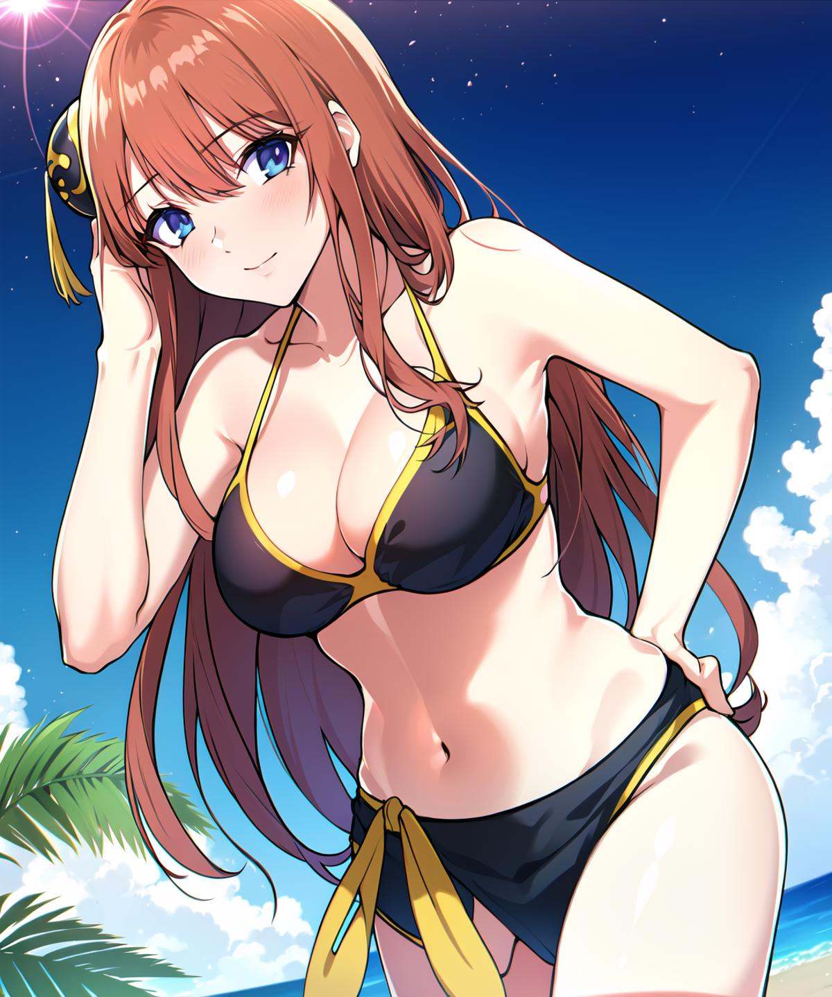 Older kagura,  bikini,  midriff on Tensor.Art