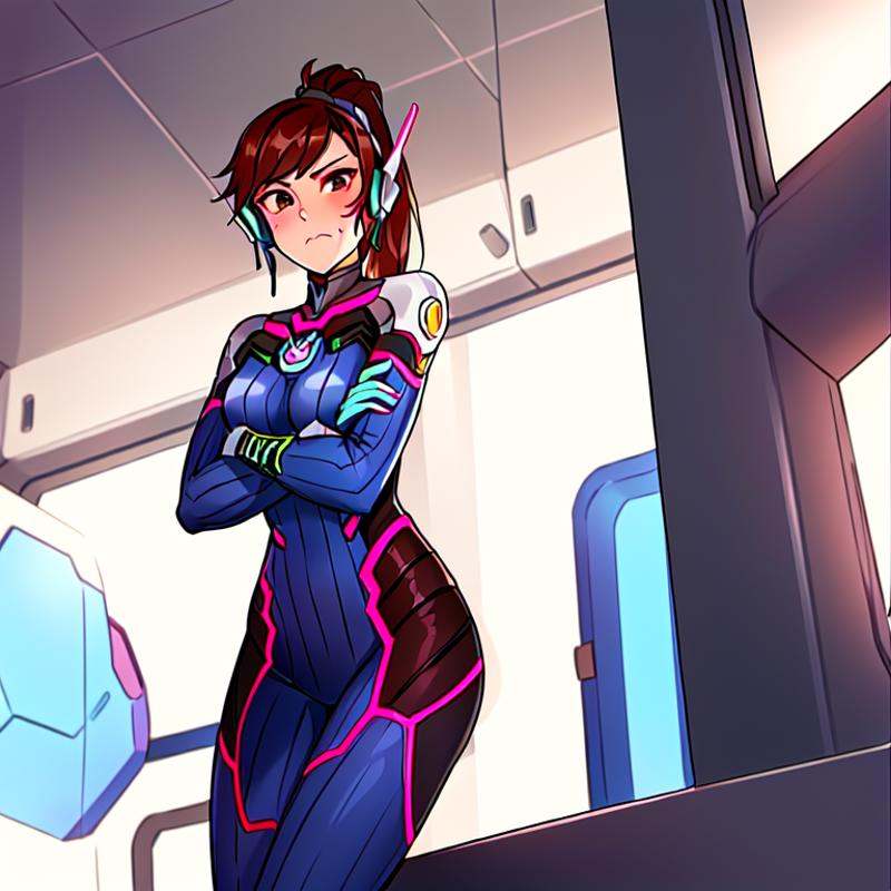 Deeva \(overwatch 2 version\),  d.va /(overwatch 2/),  (black legs on Tensor.Art
