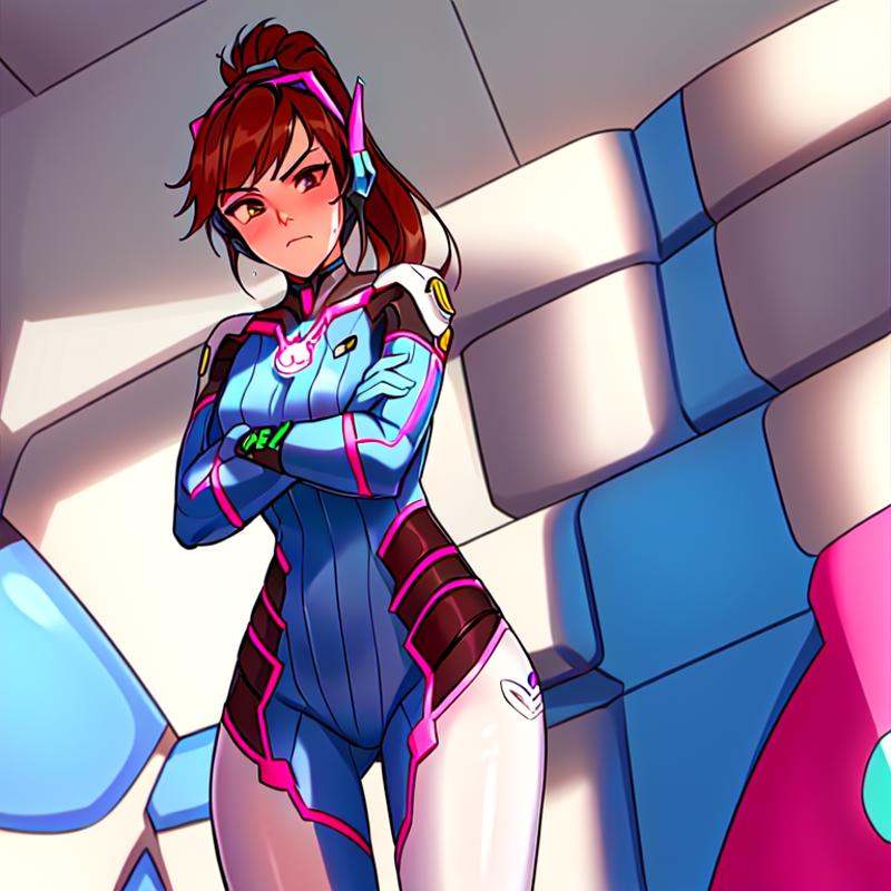 Deeva \(overwatch 2 version\),  d.va /(overwatch 2/),  (white legs on Tensor.Art