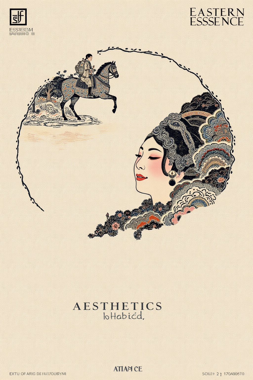 The image is a cover of a magazine titled "EASTERN ESSENCE" with the subtitle "FLOWING E2." The cover features a tradition...