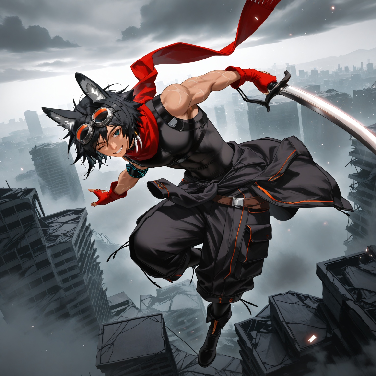 1boy,  courier \(arknights\),  courier el2 on Tensor.Art