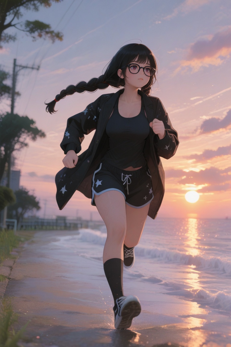 Sea,  sunrise,  park on Tensor.Art