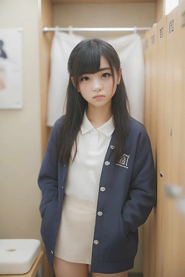 1girl,  solo,  Japanese high school girl on Tensor.Art