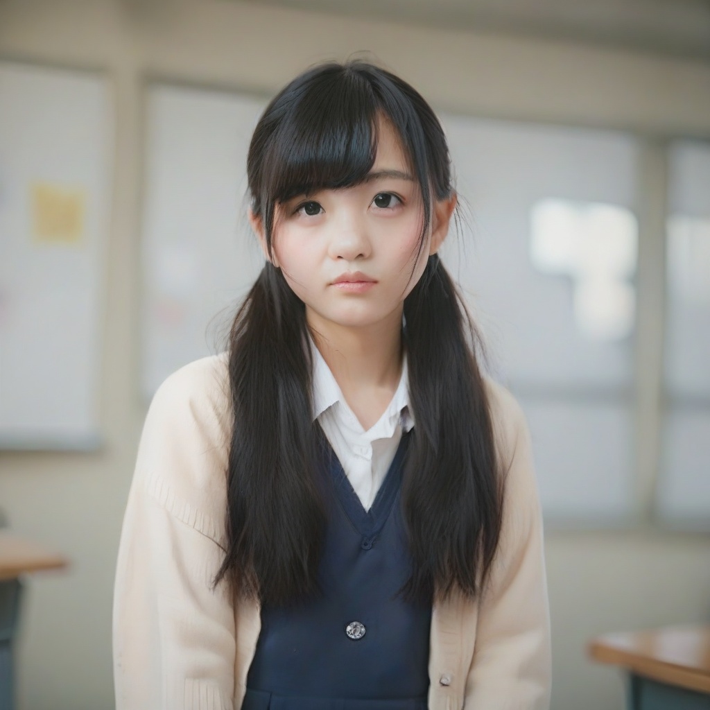 1girl,  solo,  Japanese high school girl on Tensor.Art