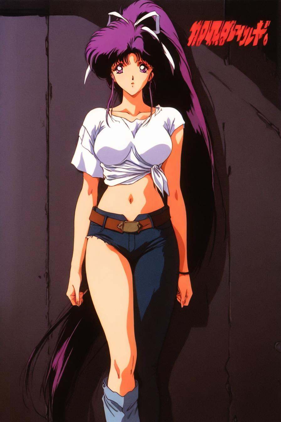 looking at the viewer,  asymmetrical clothes,  navel on Tensor.Art