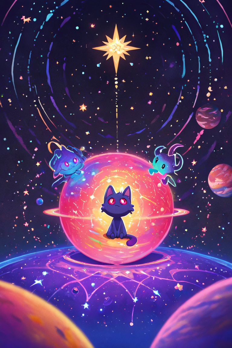 Cute cartoon cat,  , on Tensor.Art