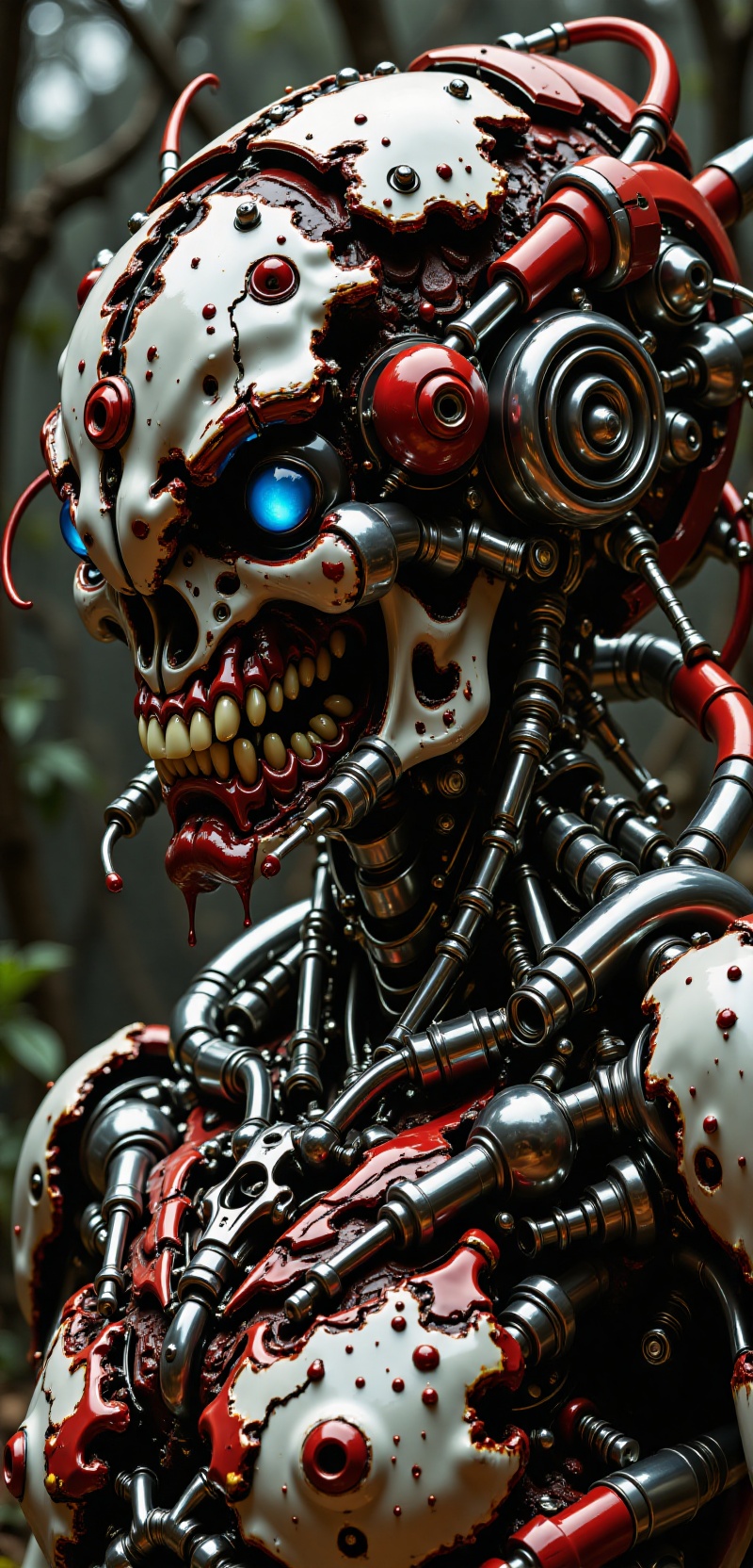 Close up detail of supreme robot head,  polycarbonate bodywork,  in on Tensor.Art
