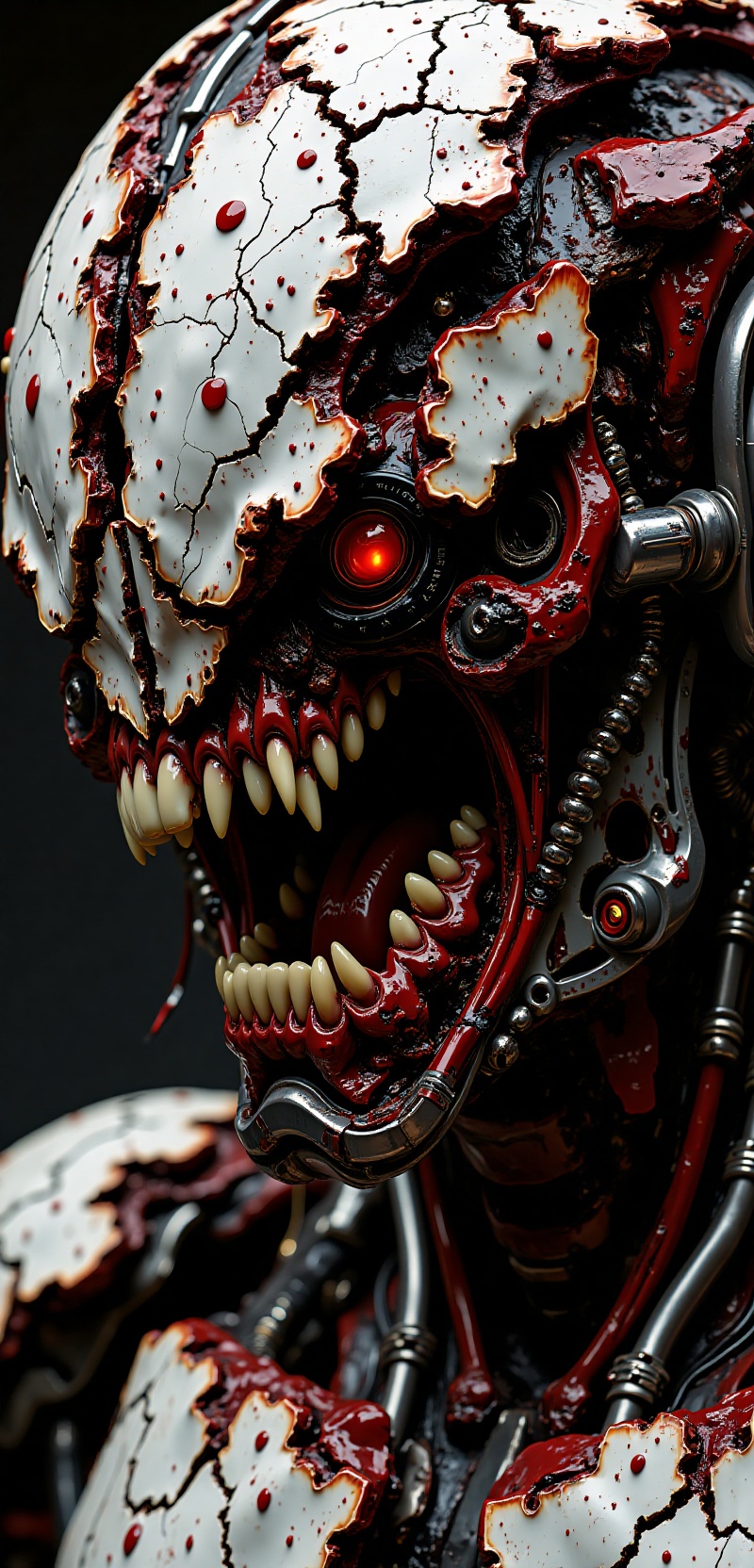 Close up detail of supreme robot head,  polycarbonate bodywork,  in on Tensor.Art