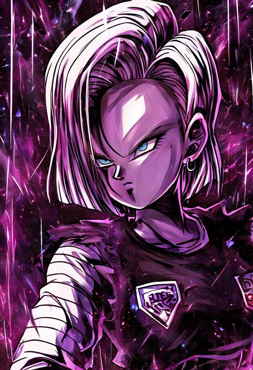 DBL_XL,  android 18,  anime coloring on Tensor.Art