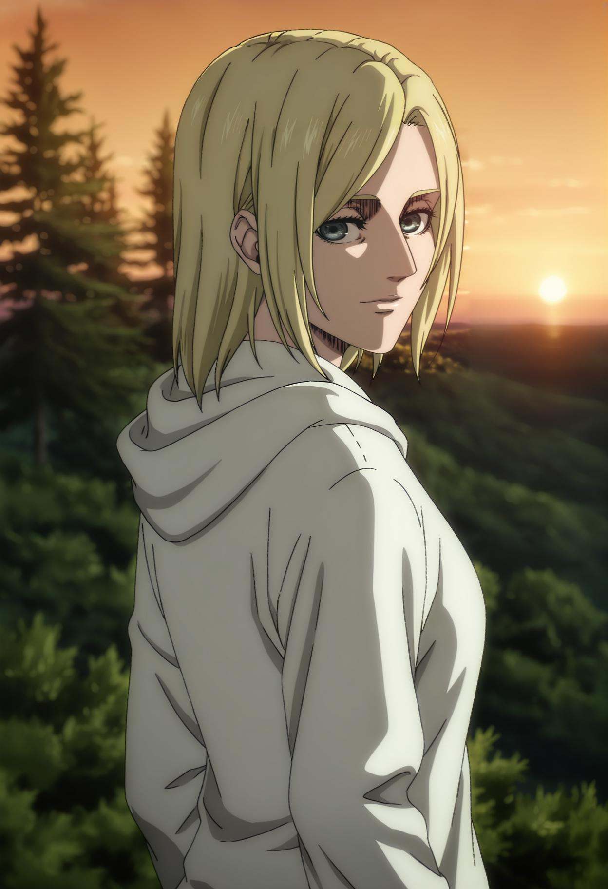 anime screencap,  annie leonhart,  depth of field on Tensor.Art