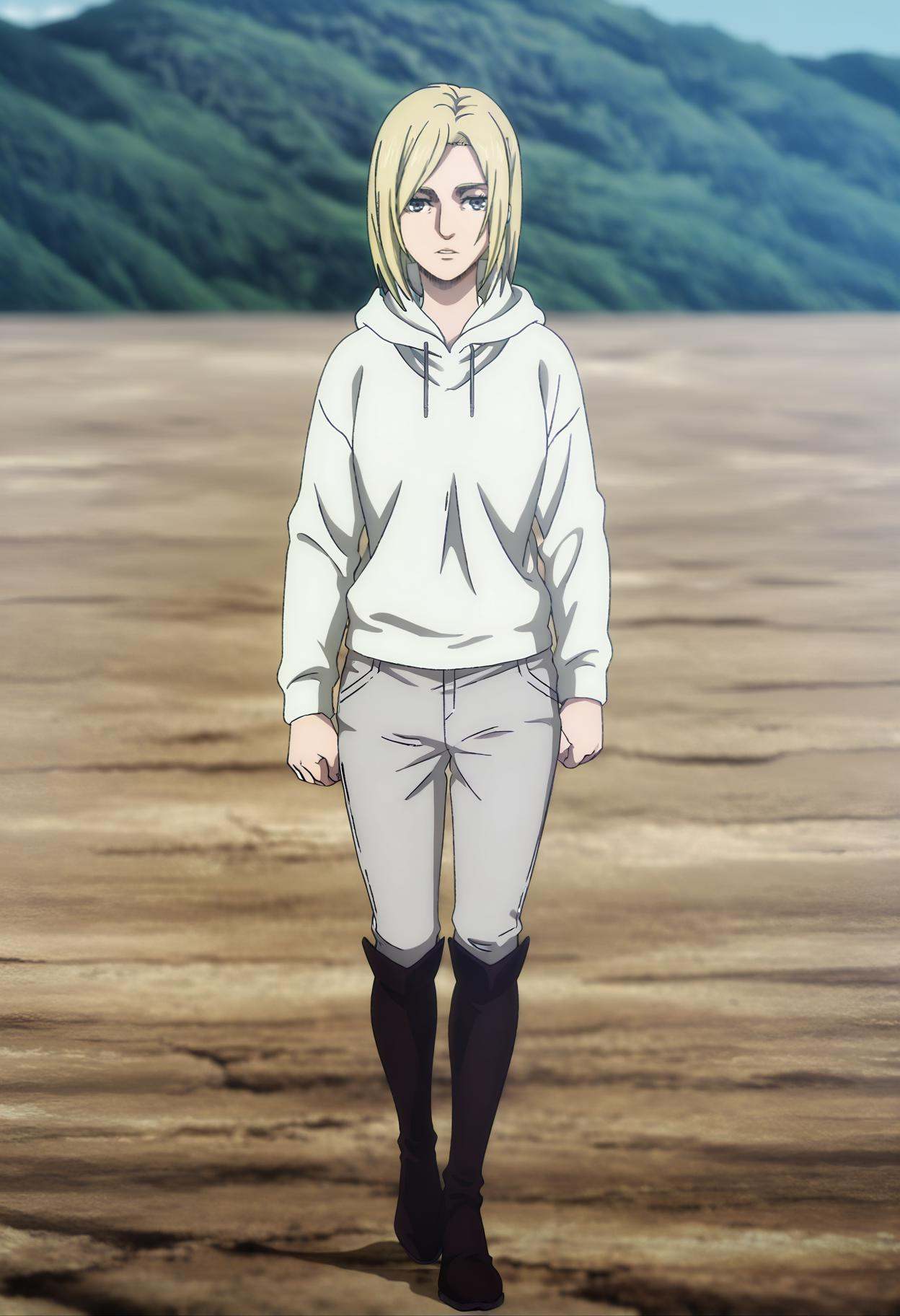 anime screencap,  annie leonhart,  depth of field on Tensor.Art