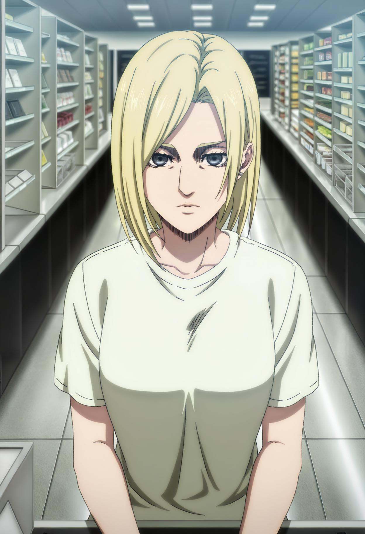 anime screencap,  annie leonhart,  1girl on Tensor.Art