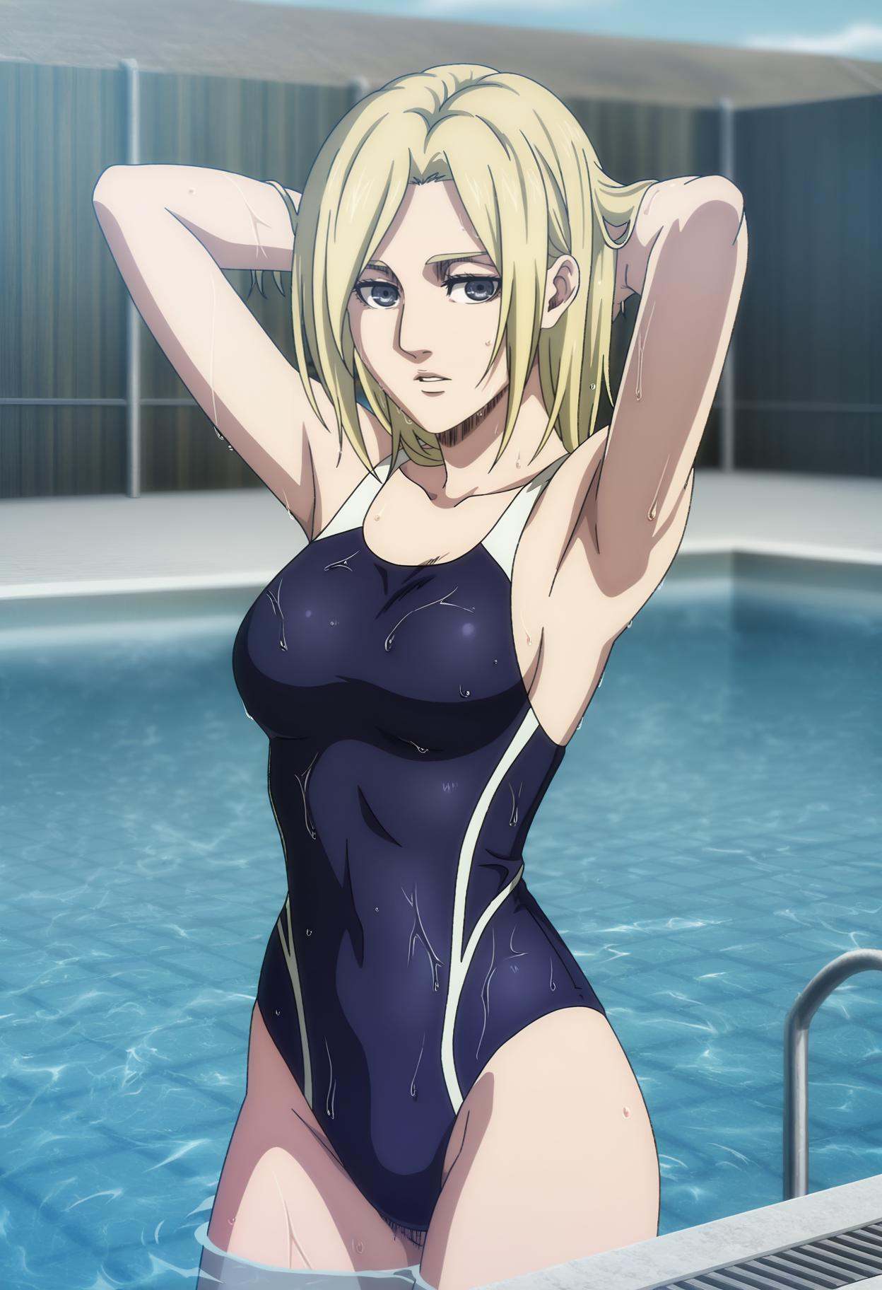 anime screencap,  annie leonhart,  depth of field on Tensor.Art