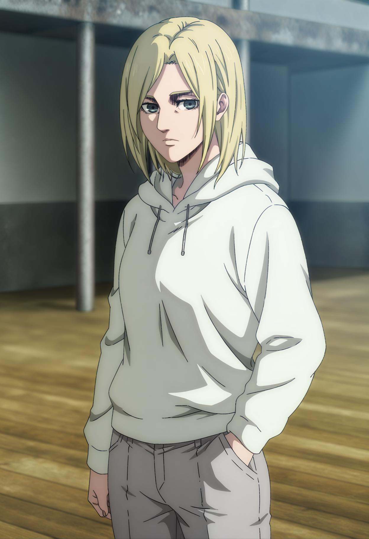 anime screencap,  annie leonhart,  depth of field on Tensor.Art
