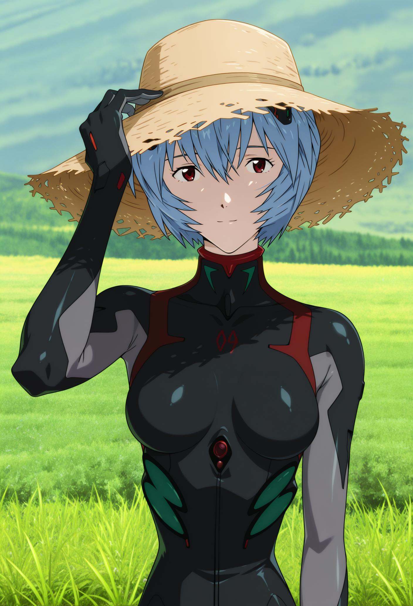 ayanami rei,  1girl,  short hair on Tensor.Art