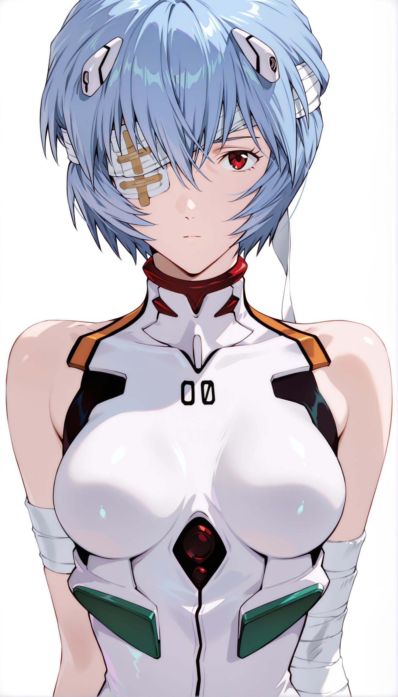 ayanami rei,  1girl,  short hair on Tensor.Art