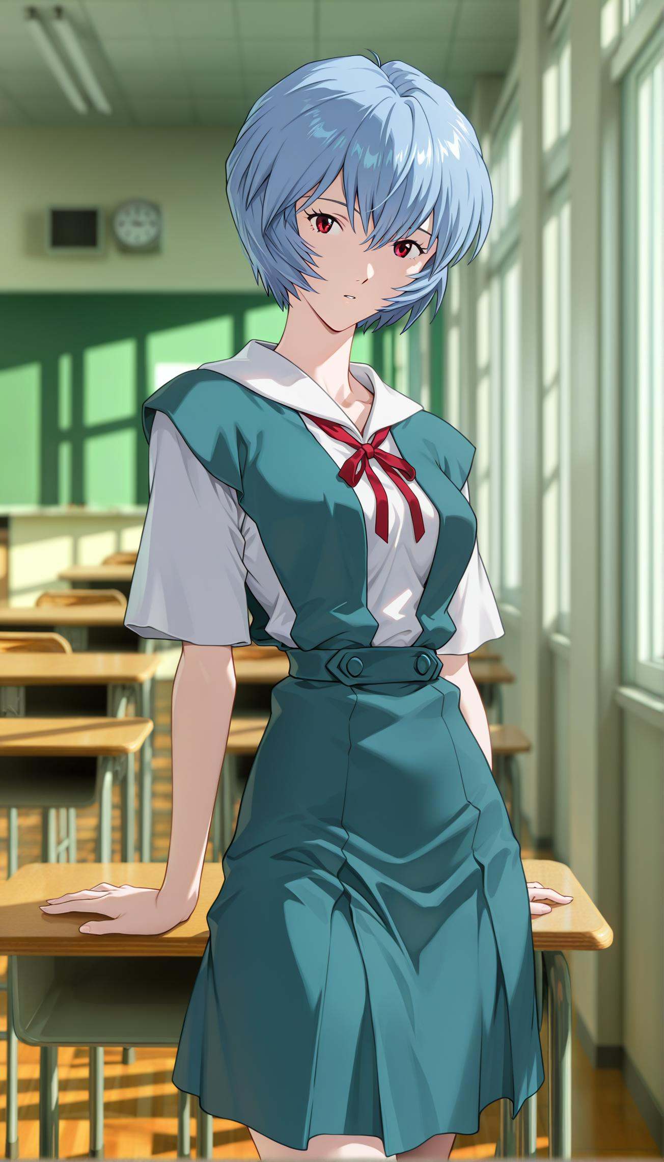 ayanami rei,  1girl,  short hair on Tensor.Art