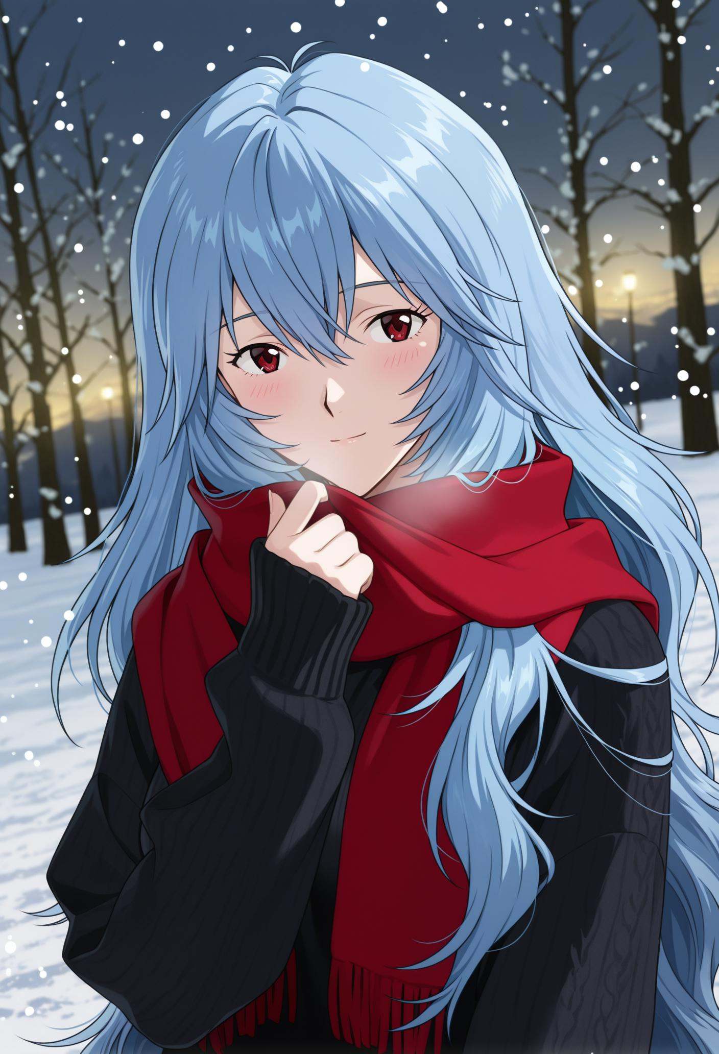 ayanami rei,  1girl,  long hair on Tensor.Art