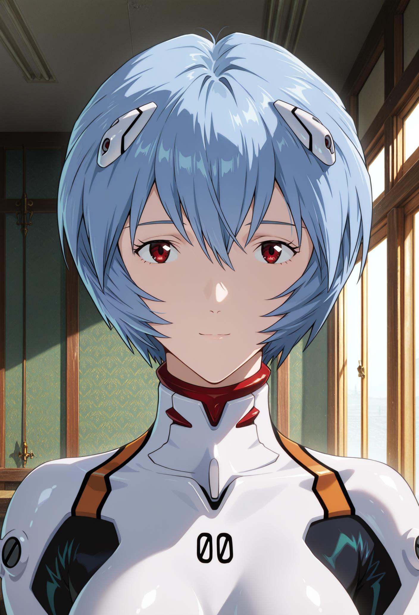 ayanami rei,  1girl,  short hair on Tensor.Art