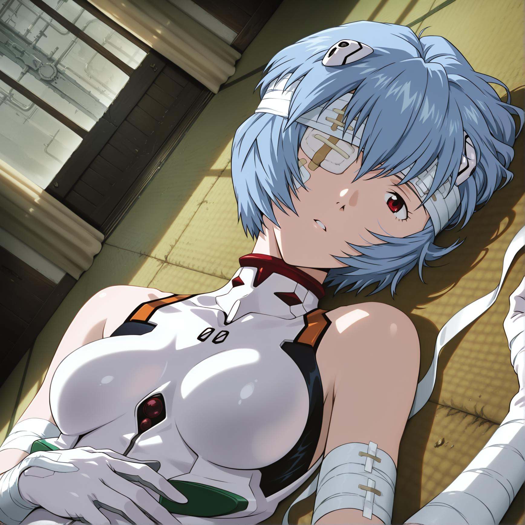ayanami rei,  1girl,  short hair on Tensor.Art