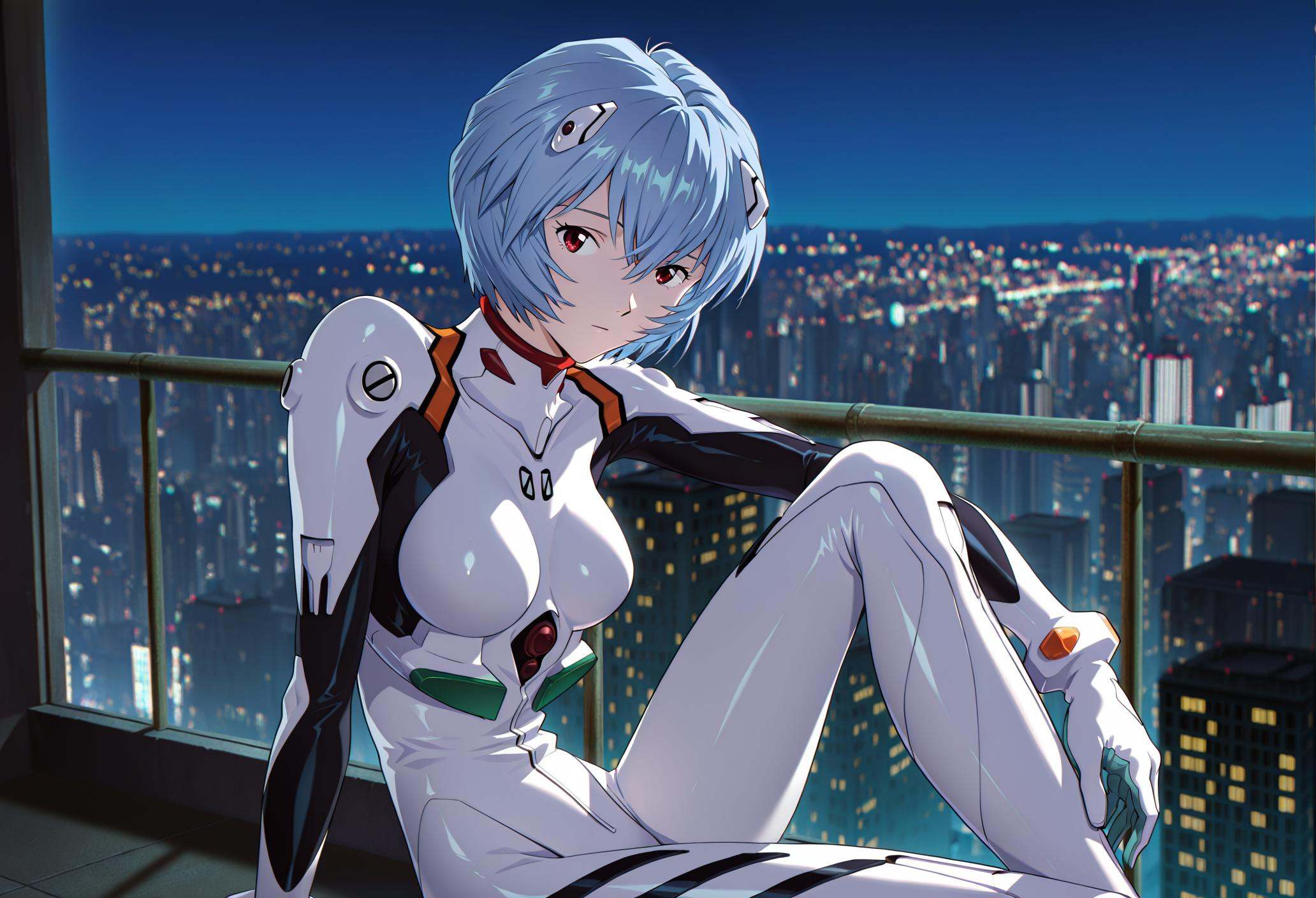 ayanami rei,  1girl,  short hair on Tensor.Art