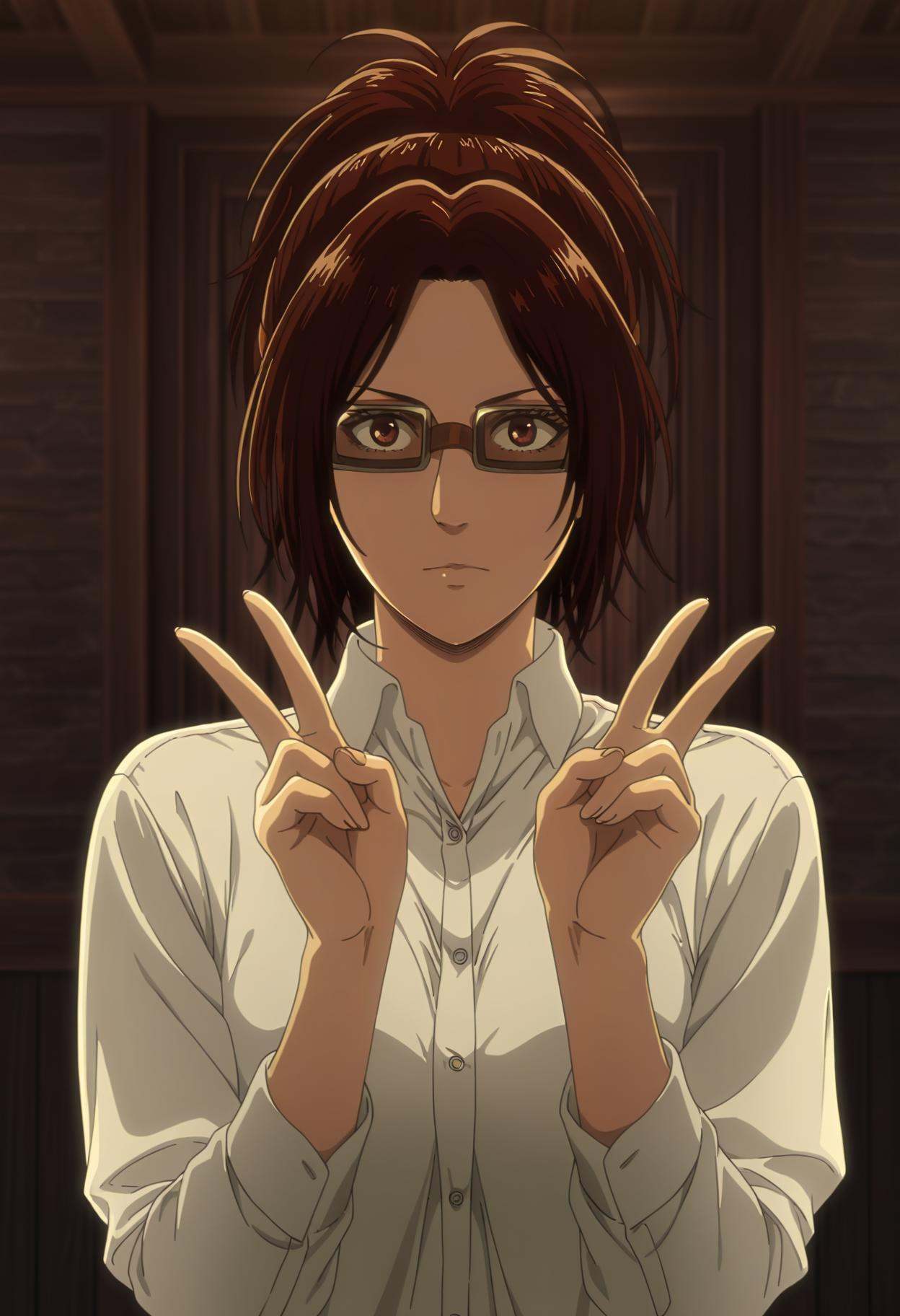 hange zoe,  1girl,  brown hair on Tensor.Art