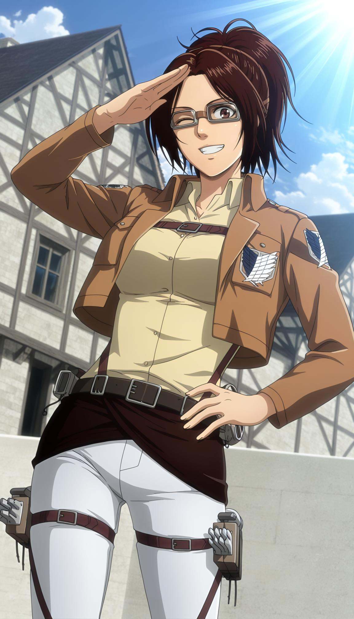hange zoe,  1girl,  brown hair on Tensor.Art