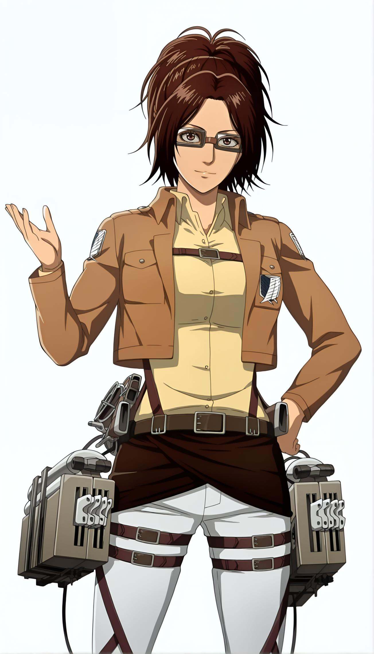 hange zoe,  1girl,  brown hair on Tensor.Art