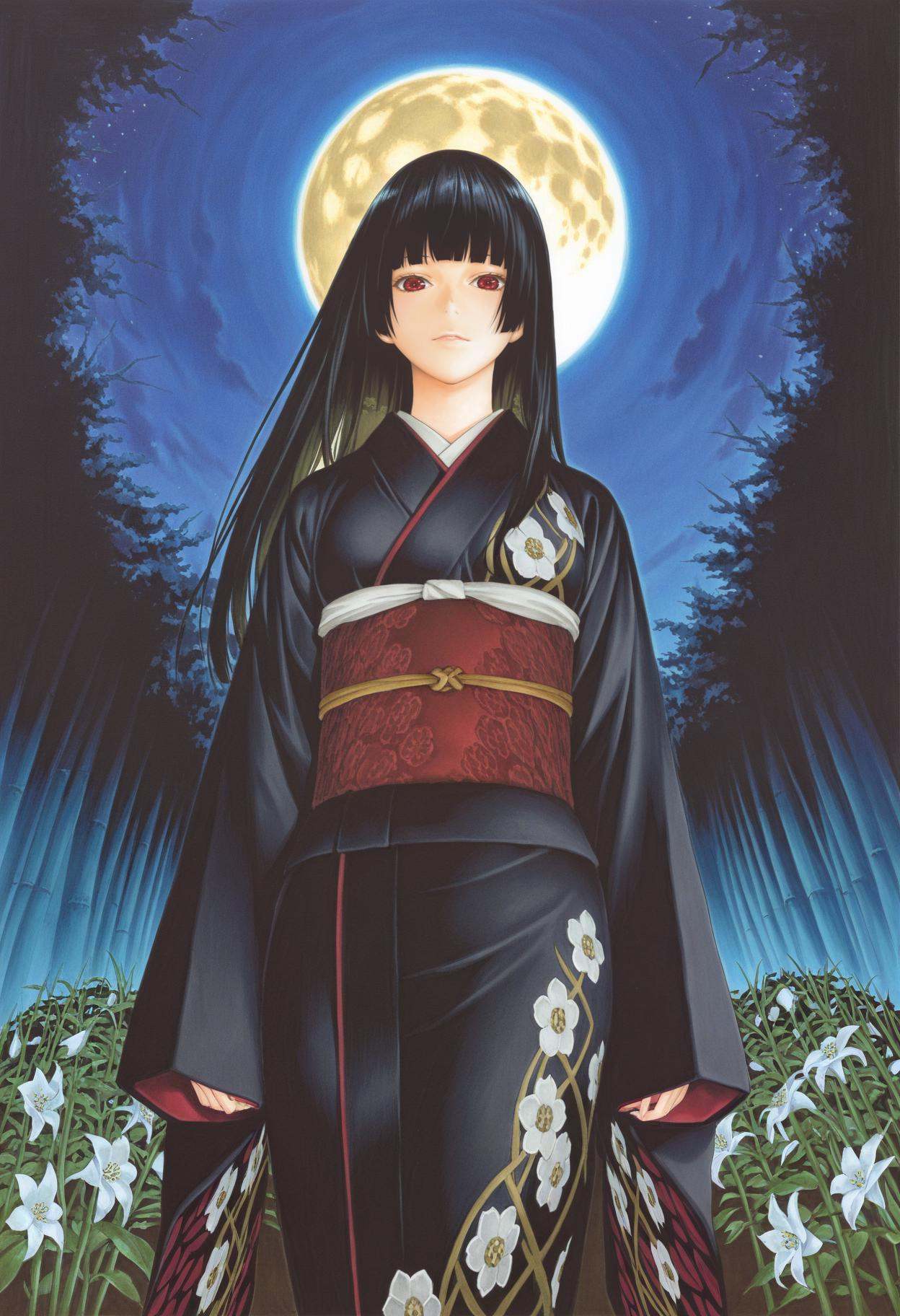 obata takeshi,  traditional media,  enma ai on Tensor.Art