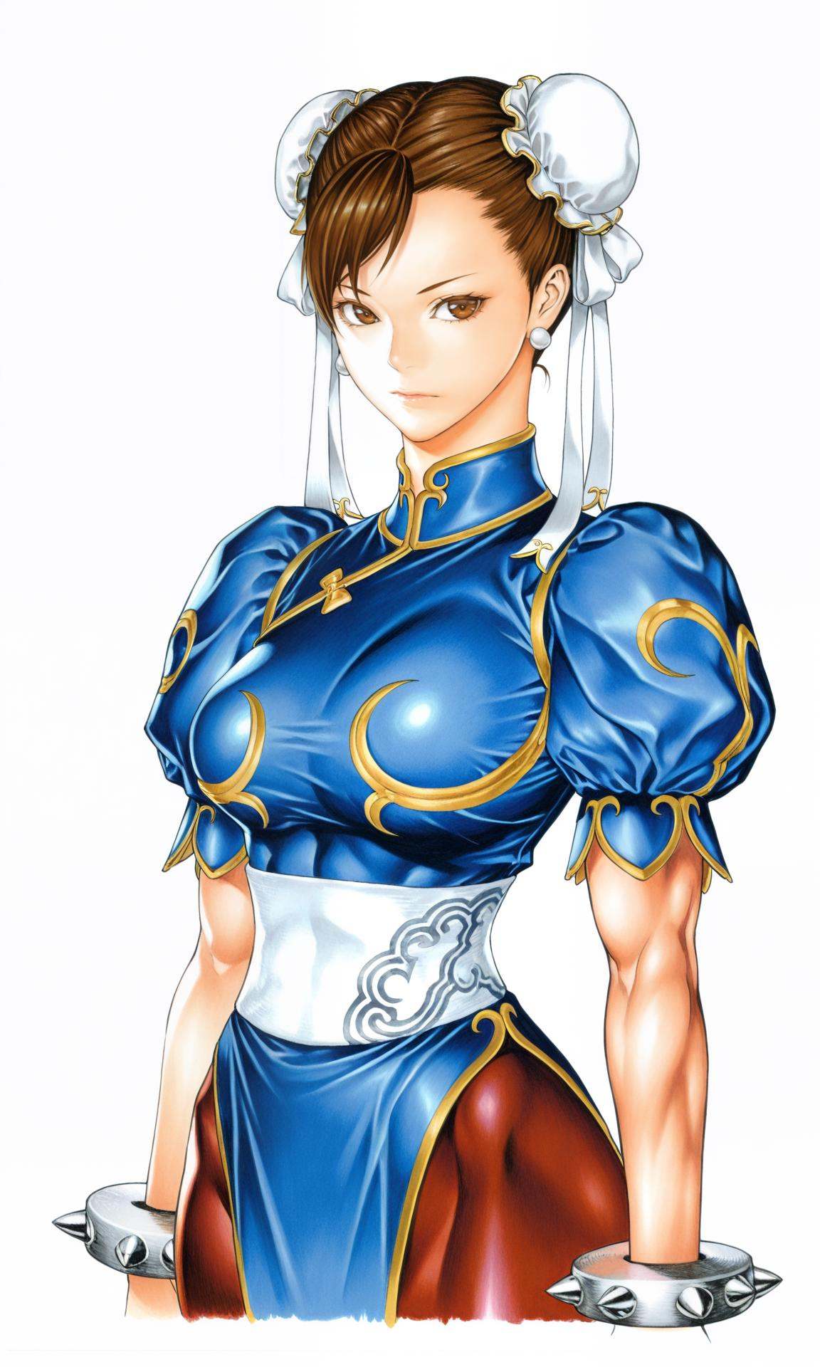 obata takeshi,  traditional media,  chun-li on Tensor.Art