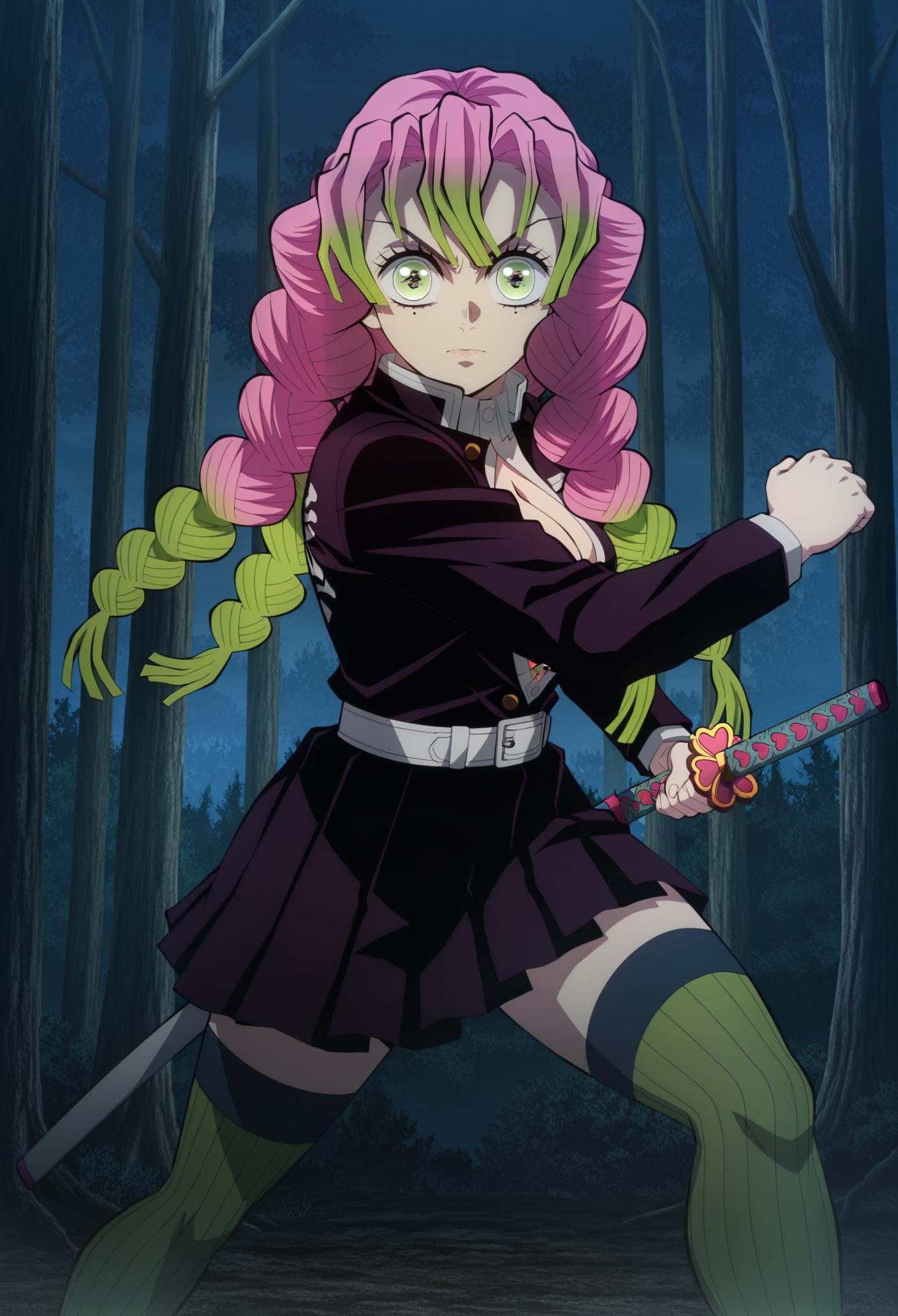 anime coloring,  anime screencap,  kanroji mitsuri on Tensor.Art