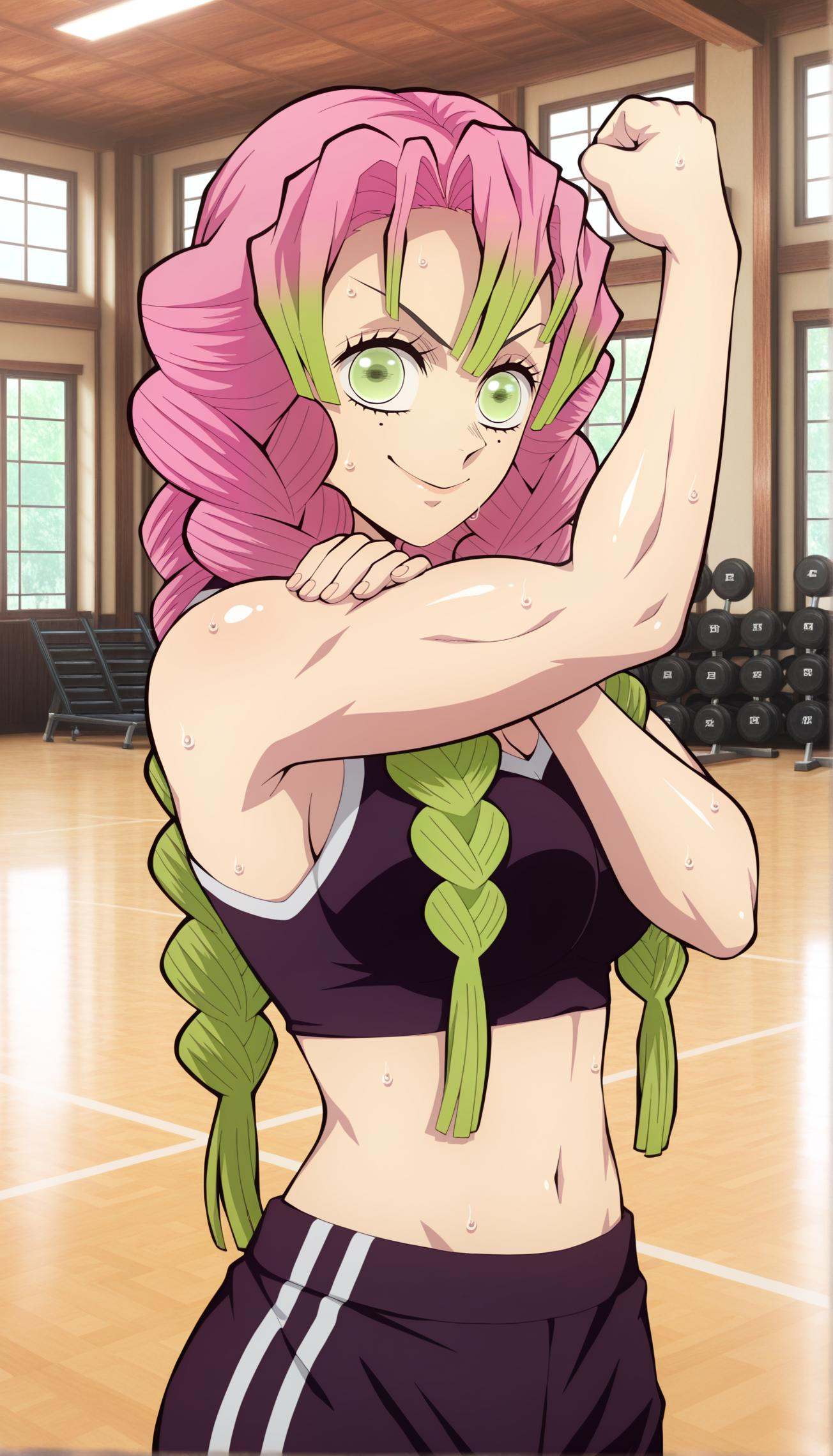 kanroji mitsuri,  1girl,  multicolored hair on Tensor.Art