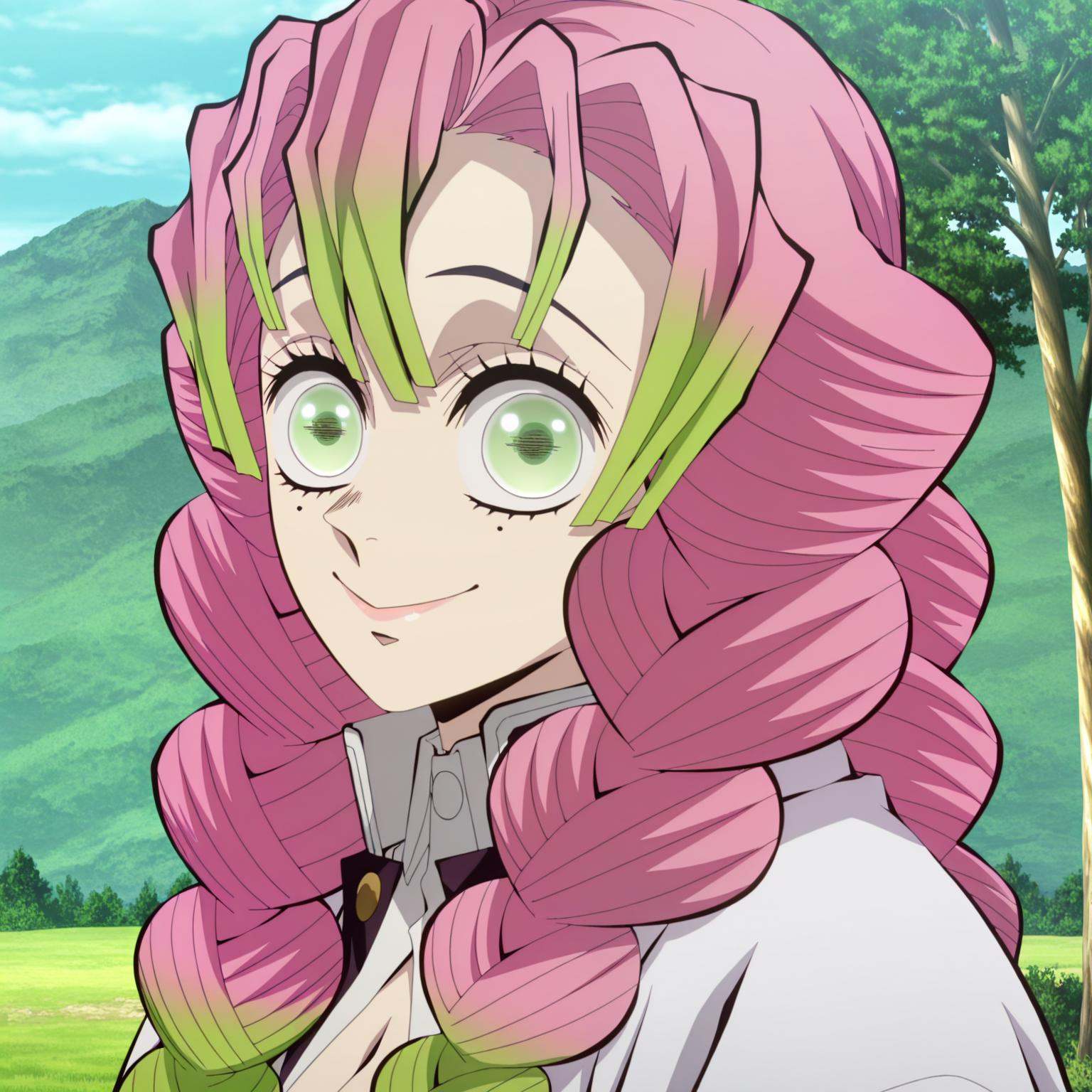 anime coloring,  anime screencap,  kanroji mitsuri on Tensor.Art