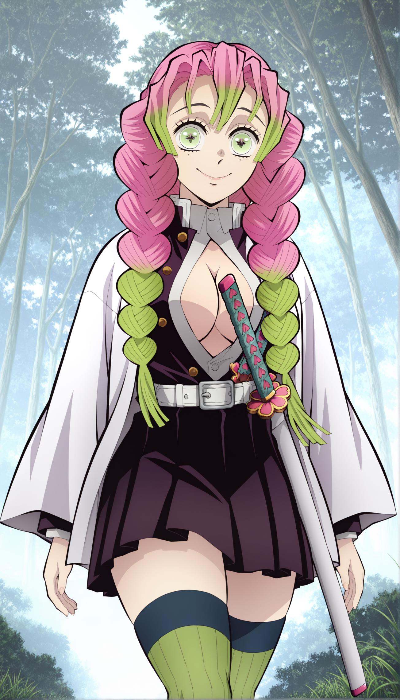 kanroji mitsuri,  1girl,  multicolored hair on Tensor.Art