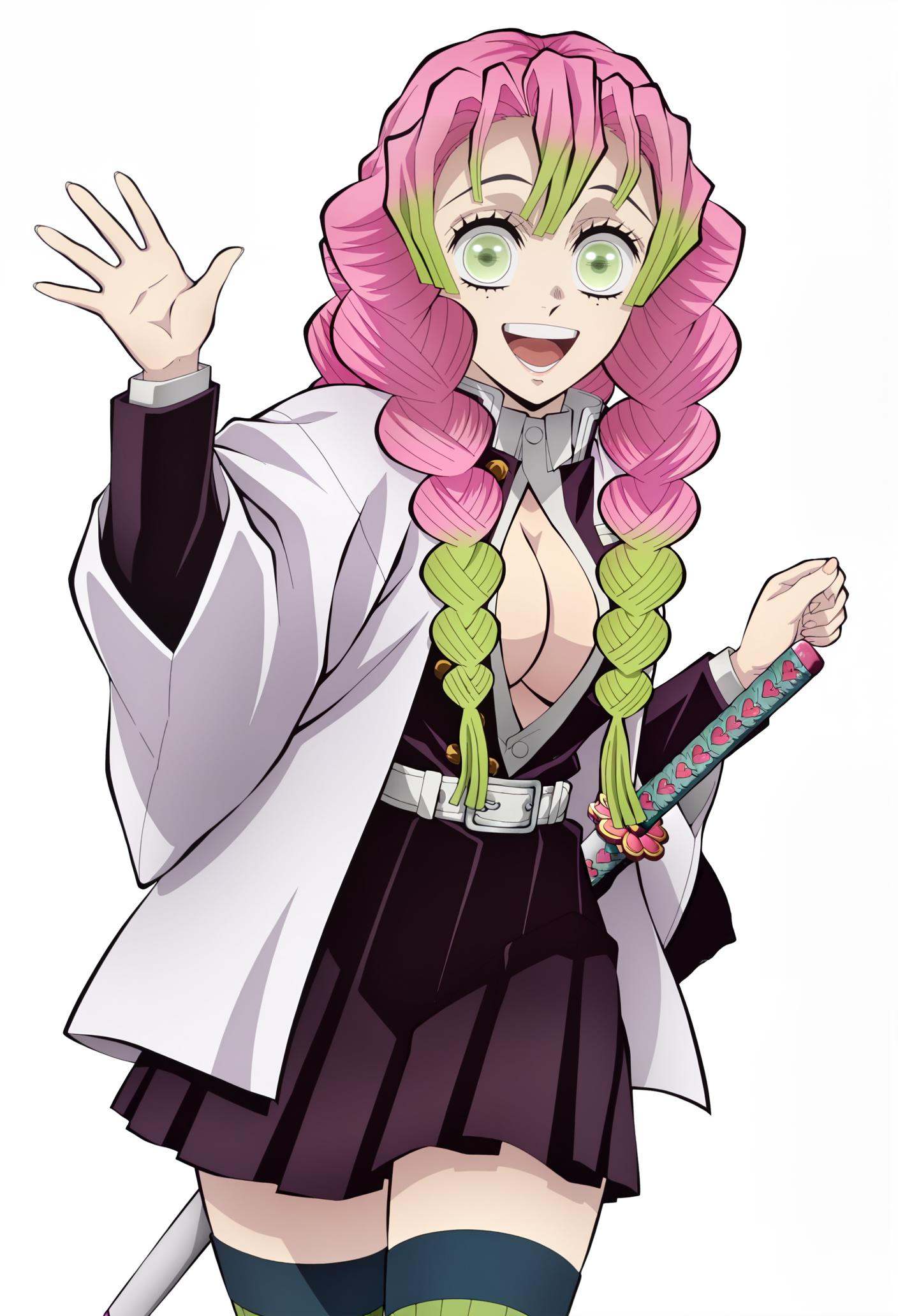 anime coloring,  anime screencap,  kanroji mitsuri on Tensor.Art