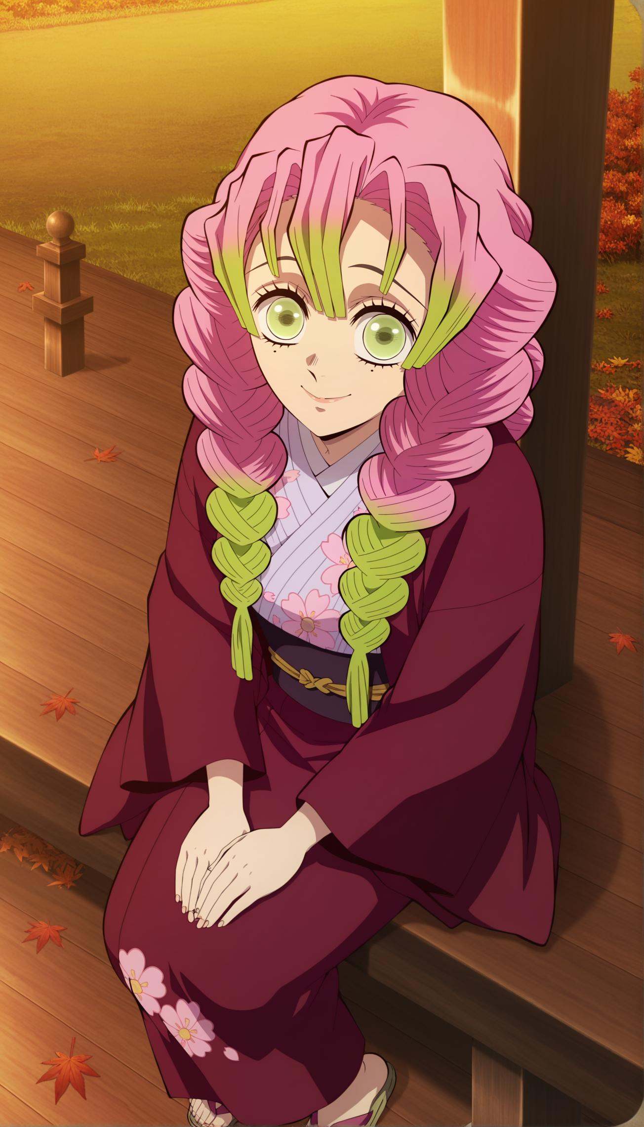 anime coloring,  anime screencap,  kanroji mitsuri on Tensor.Art