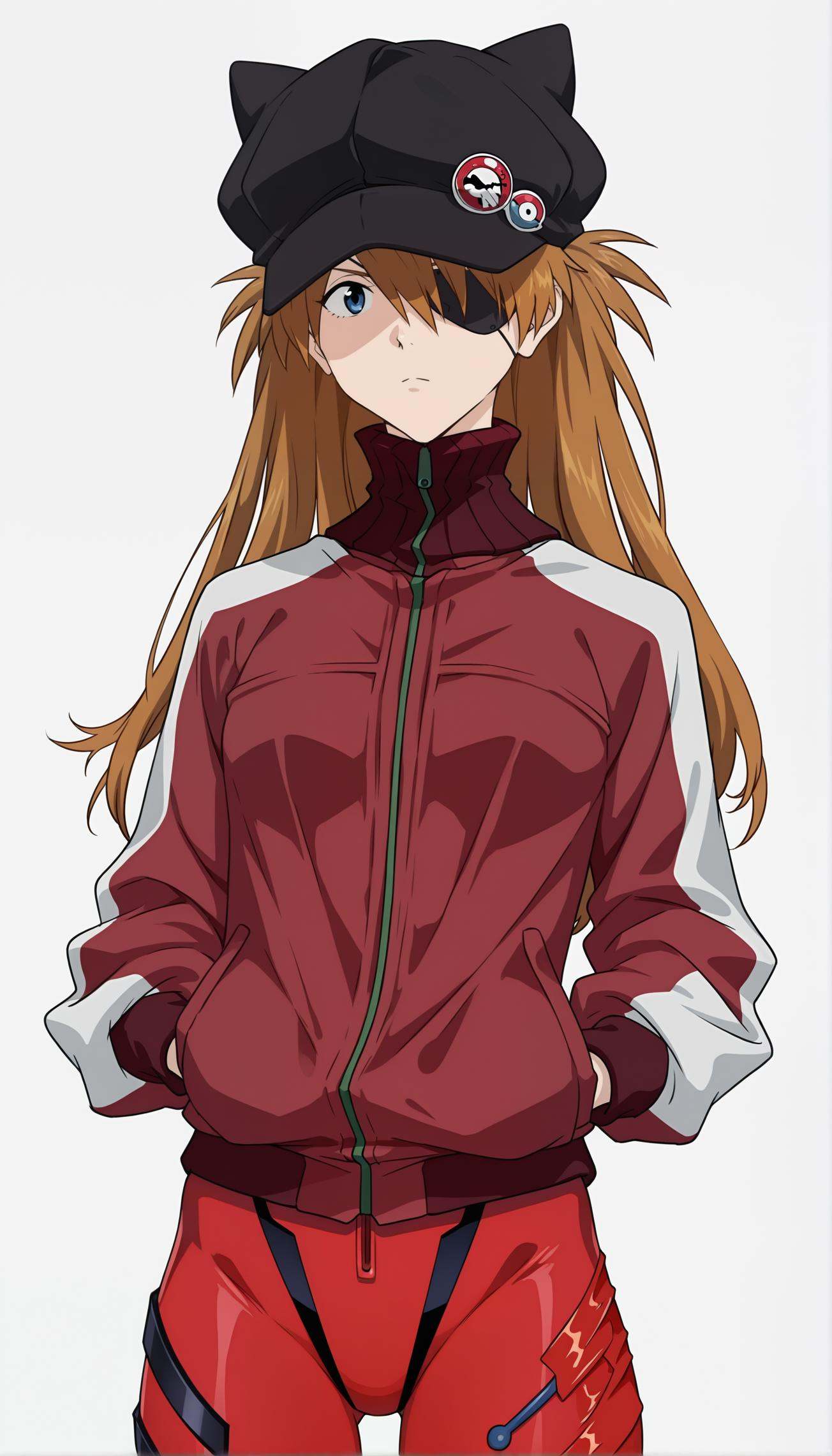 souryuu asuka langley,  1girl,  hat on Tensor.Art