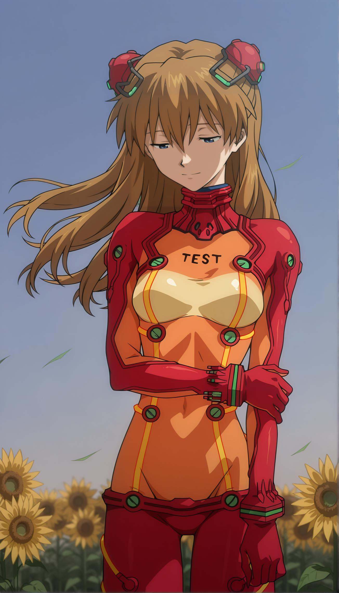 souryuu asuka langley,  1girl,  closed mouth on Tensor.Art