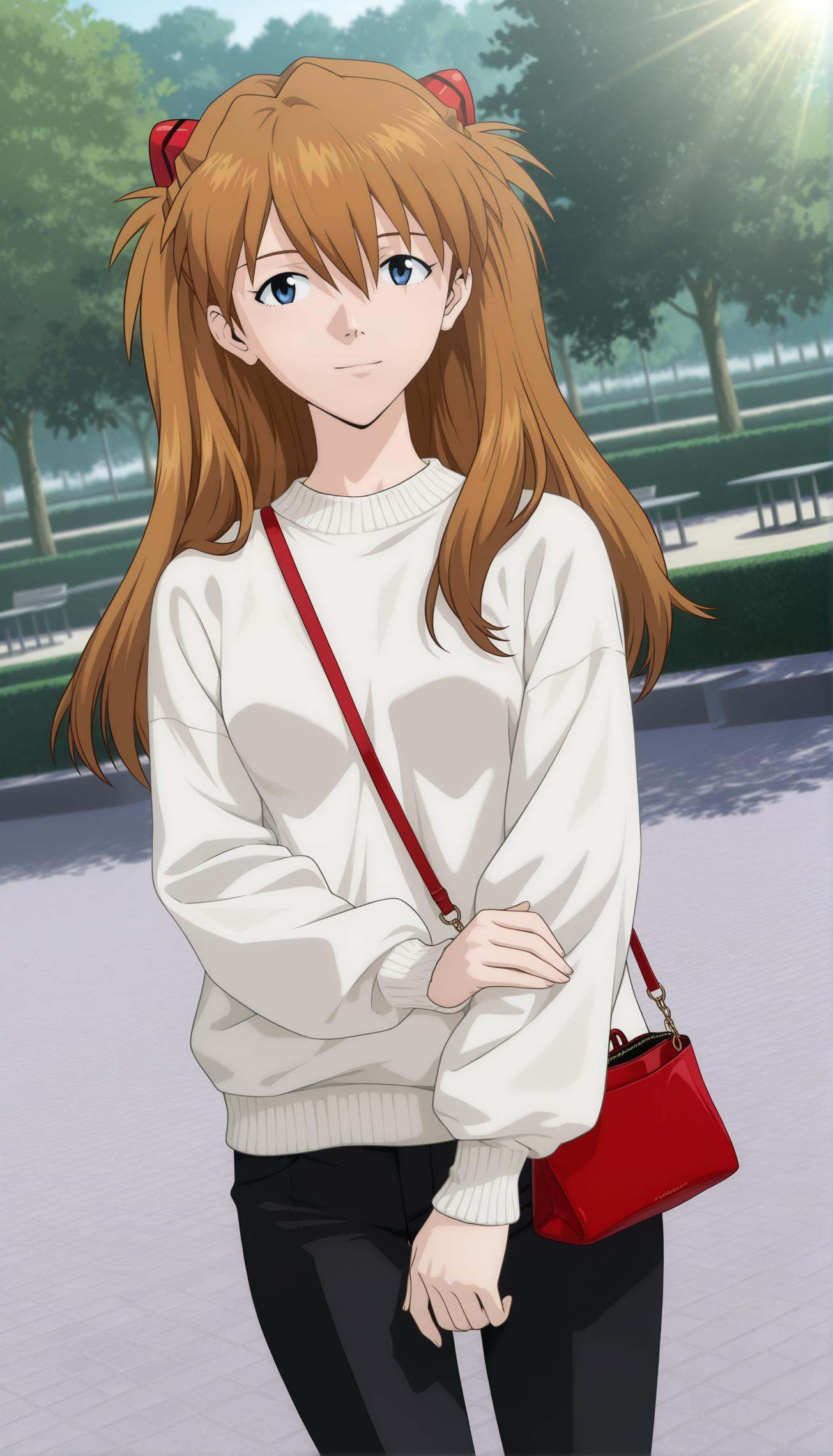 souryuu asuka langley,  1girl,  looking at viewer on Tensor.Art